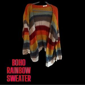 Boho Rainbow Sweater